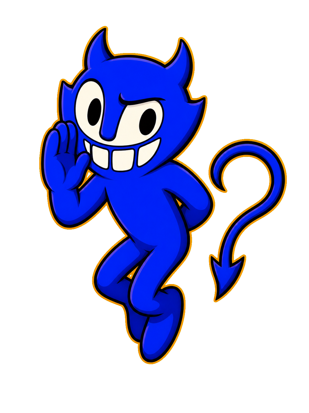 Blue Mischief whispering a secret